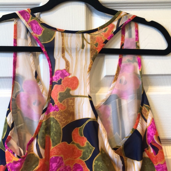 Trina Turk Silk Lined Razor Back Top - Picture 3 of 9